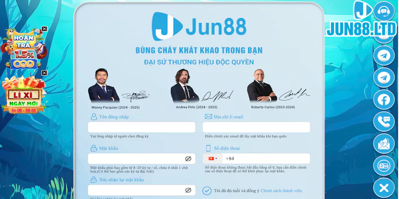 Hướng dẫn cách đăng ký chơi game Jun88